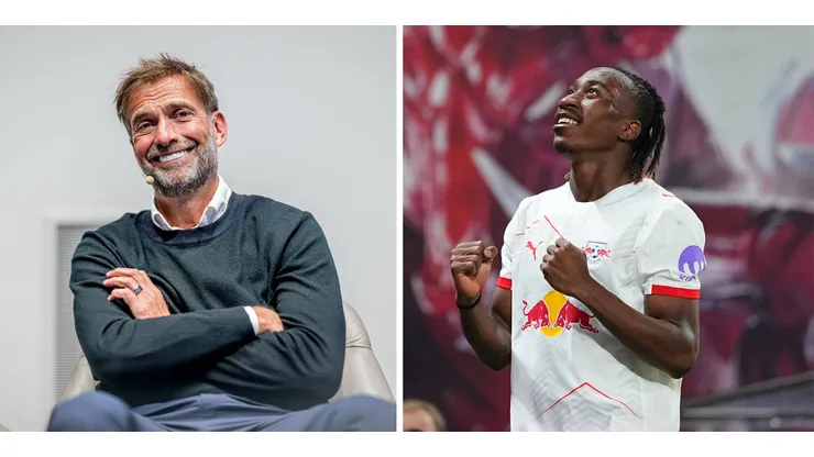 Klopp, chefe global de futebol da Red Bull (Foto: IMAGO / motivio) e Yan Diomande, atacante do Red Bull Leipzig (Foto: IMAGO / DeFodi Images)
