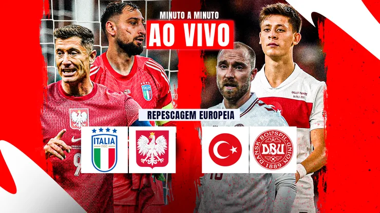 Repescagem dará quatro vagas à Copa do Mundo (Fotos: Alex Grimm, Rafal Oleksiewicz, Ryan Hiscott e Carlos Rodriguez / Getty Images)