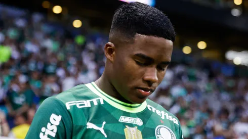 Endrick pelo Palmeiras. (Foto: Alexandre Schneider/Getty Images)