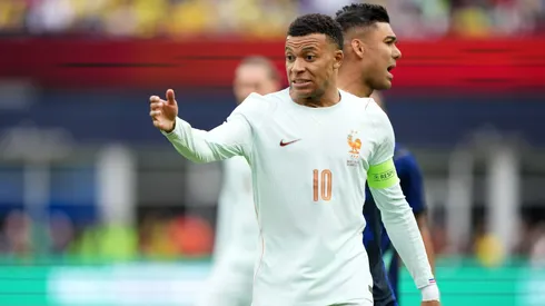 Mbappé brilha na vitória da França sobre o Brasil. Foto: Michael Owens/Getty Images