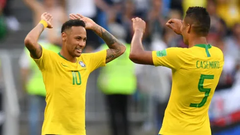 Casemiro e Neymar pela Seleção Brasileira. Matthias Hangst/Getty Images