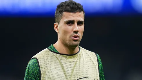 Rodri antes de uma partida do Manchester City. Foto: Angel Martinez/Getty Images