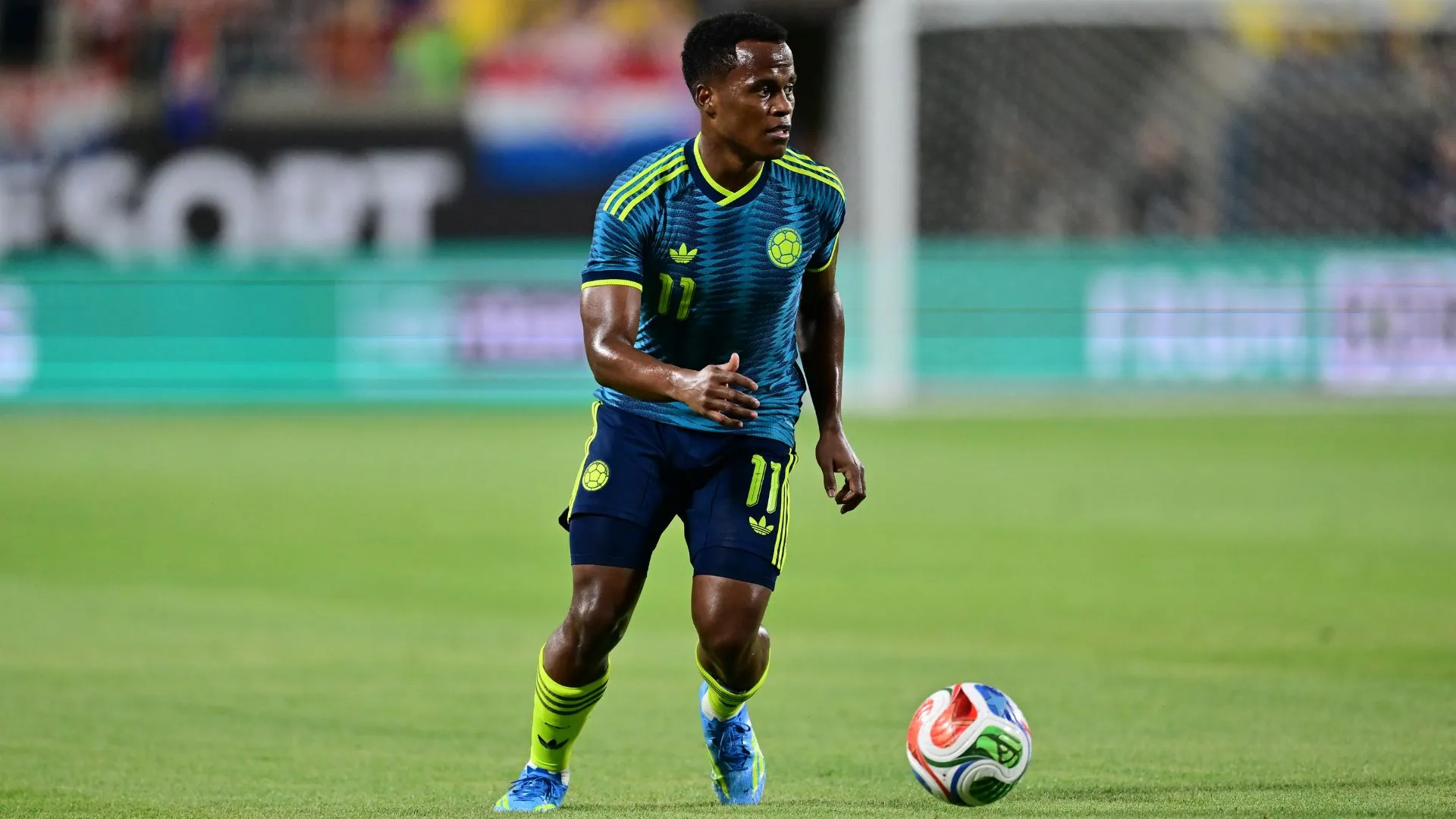 Jhon Arias deve ser titular contra a França após ter marcado diante da Croácia (foto: Julio Aguilar/Getty Images)