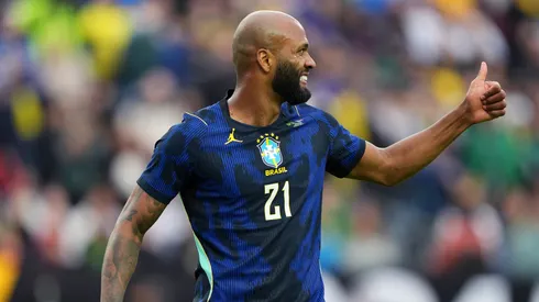 Atacante Igor Thiago na Seleção. (Foto: Michael Owens/Getty Images)