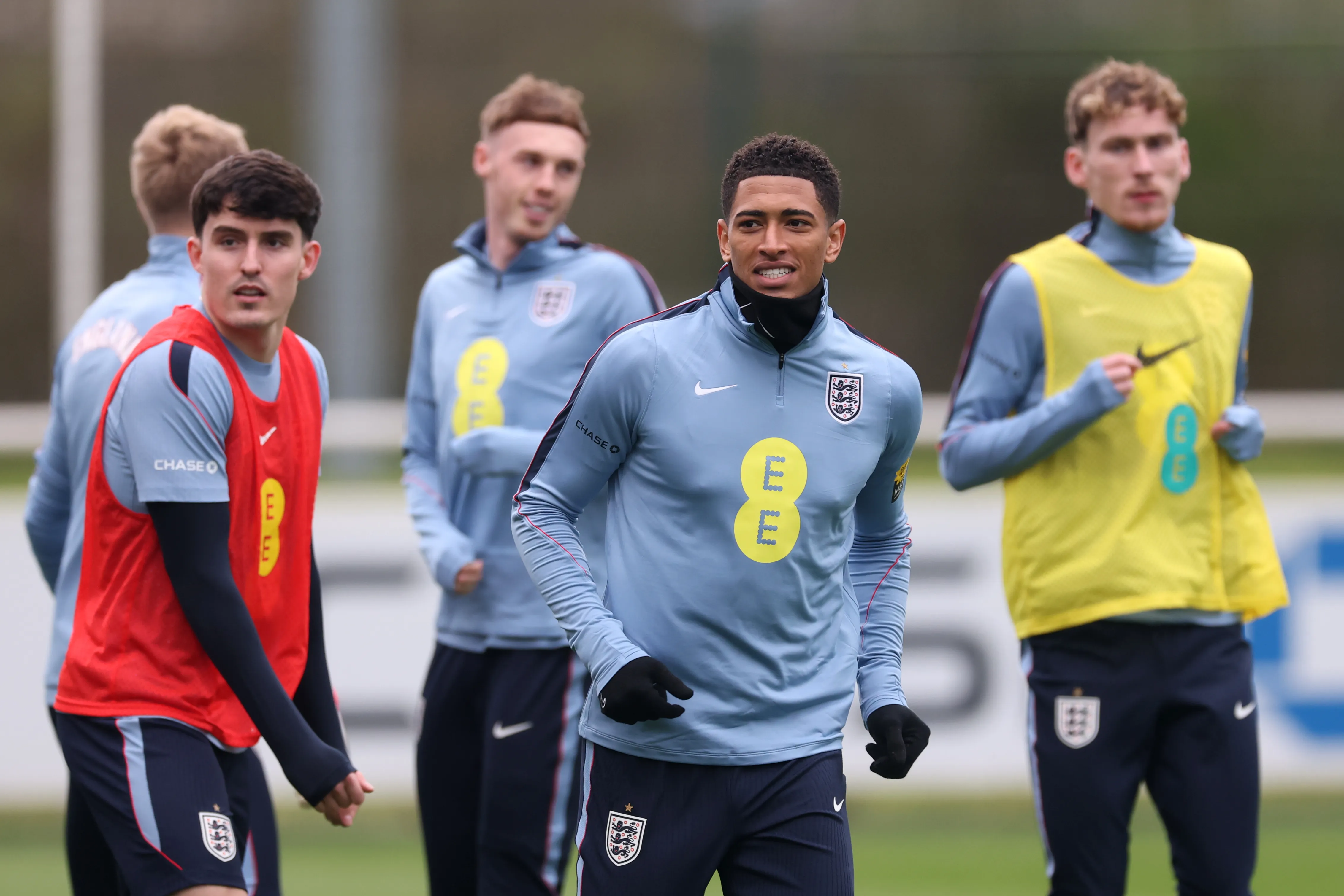 Jogadores da Inglaterra durante treinamento.  (Photo by Carl Recine/Getty Images)