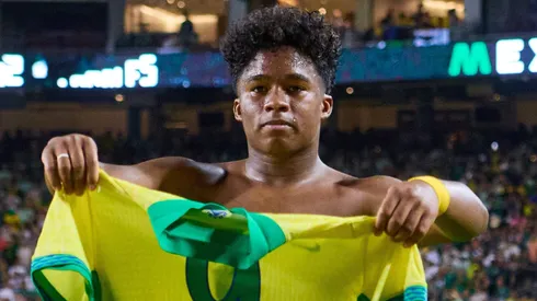 Ancelotti se livra de perguntas sobre Neymar e elogia posicionamento de Endrick, que pode ter chance no amistoso da Seleção Brasileira contra a Croácia. Foto: IMAGO / Agencia-MexSport