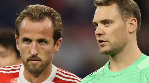 Harry Kane e Neuer durante partida. (Photo by Alex Grimm/Getty Images)