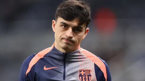 Pedri antes de uma partida pelo Barcelona. Foto: George Wood/Getty Images