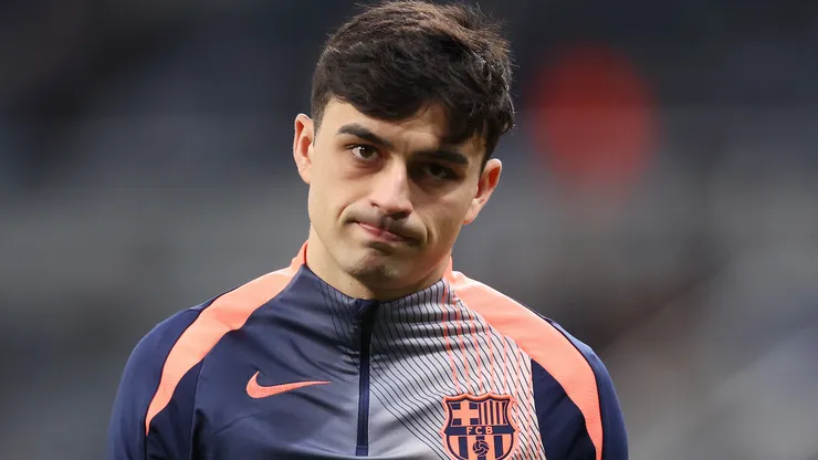Pedri antes de uma partida pelo Barcelona. Foto: George Wood/Getty Images