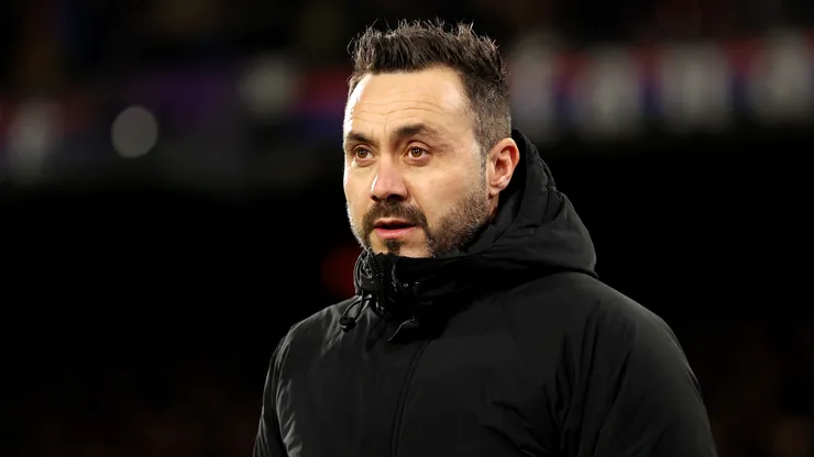 Roberto De Zerbi em jogo. (Foto: Ryan Pierse/Getty Images)