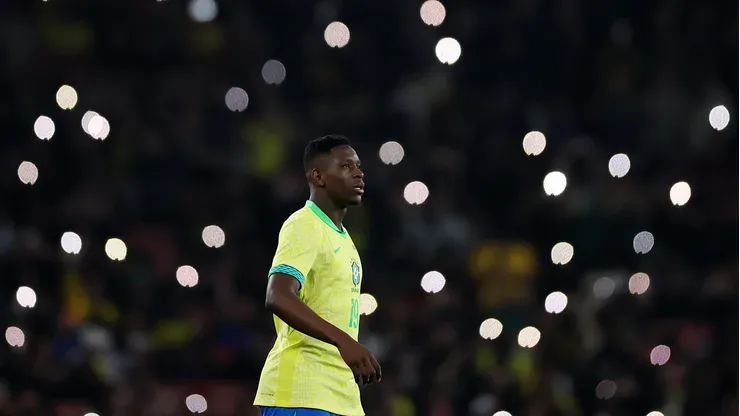 O atacante Luiz Henrique em jogo do Brasil (Harry Murphy/Getty Images)