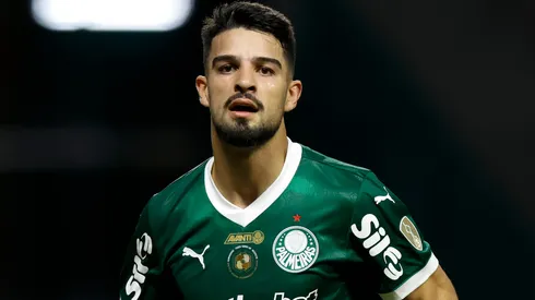 Flaco López em campo pelo Palmeiras. Foto: Miguel Schincariol/Getty Images