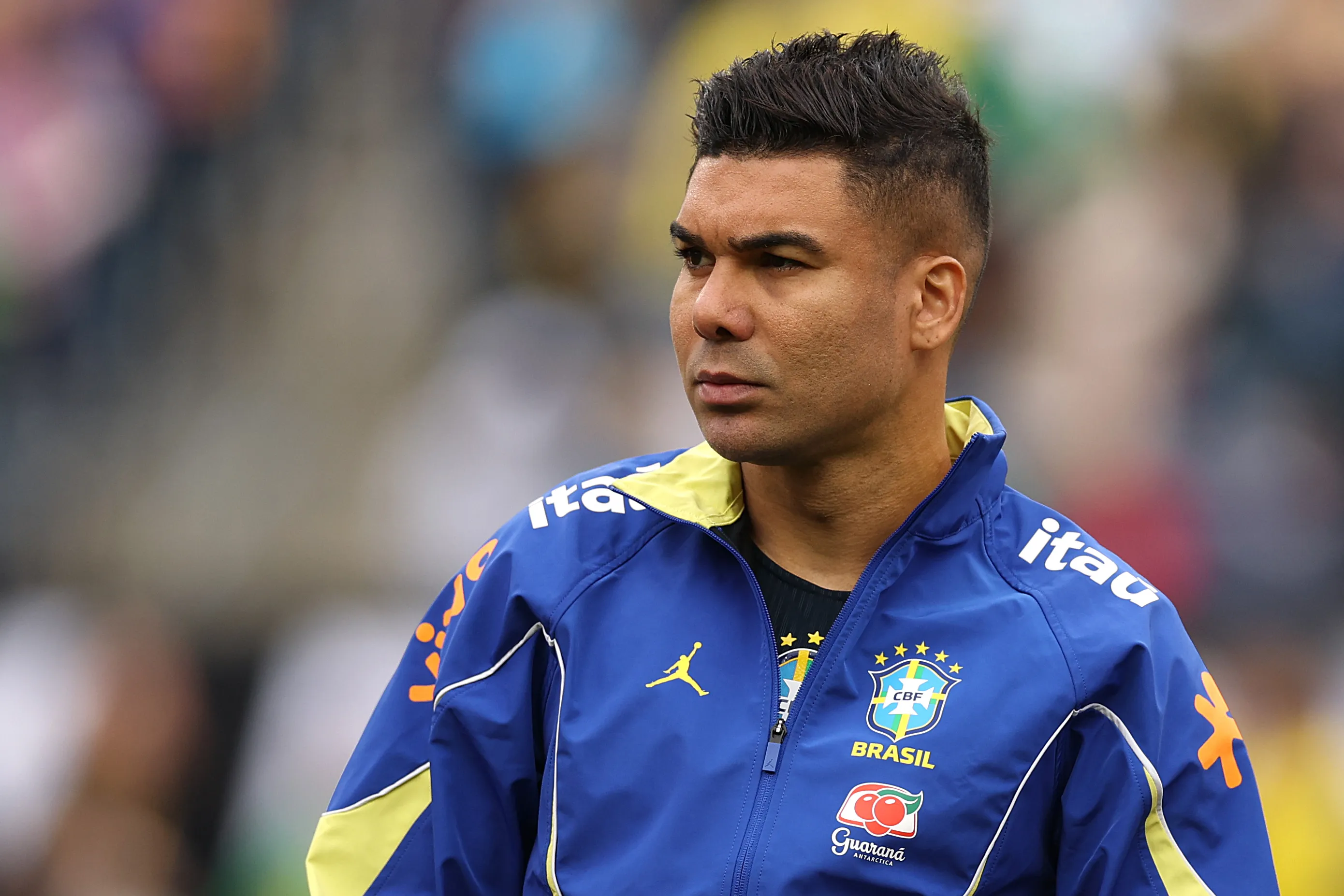 Casemiro durante pré-jogo da Seleção Brasileira. (Photo by Maddie Meyer/Getty Images)