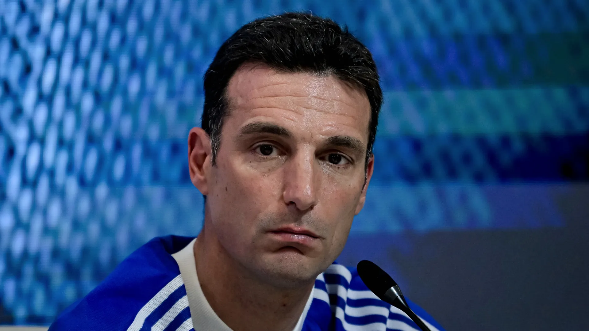 Lionel Scaloni em coletiva da Seleção