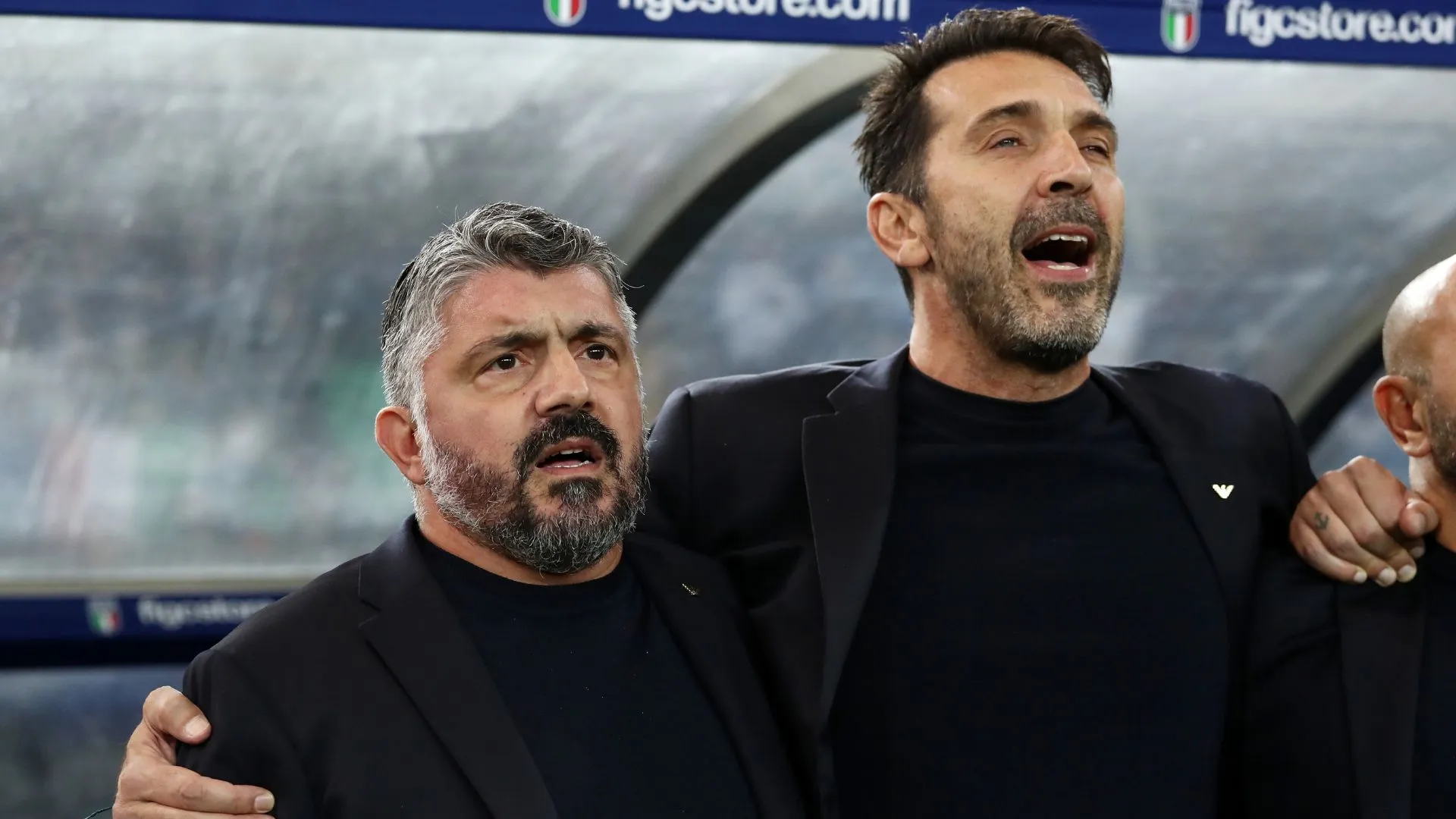 Gattuso e Buffon venceram a Copa do Mundo pela Itália (foto: Marco Luzzani/Getty Images)