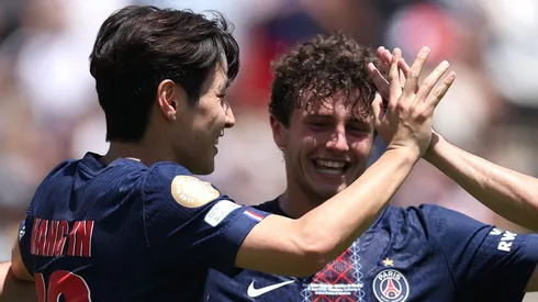 Lee Kang-In e João Neves. (Photo by Stu Forster/Getty Images)