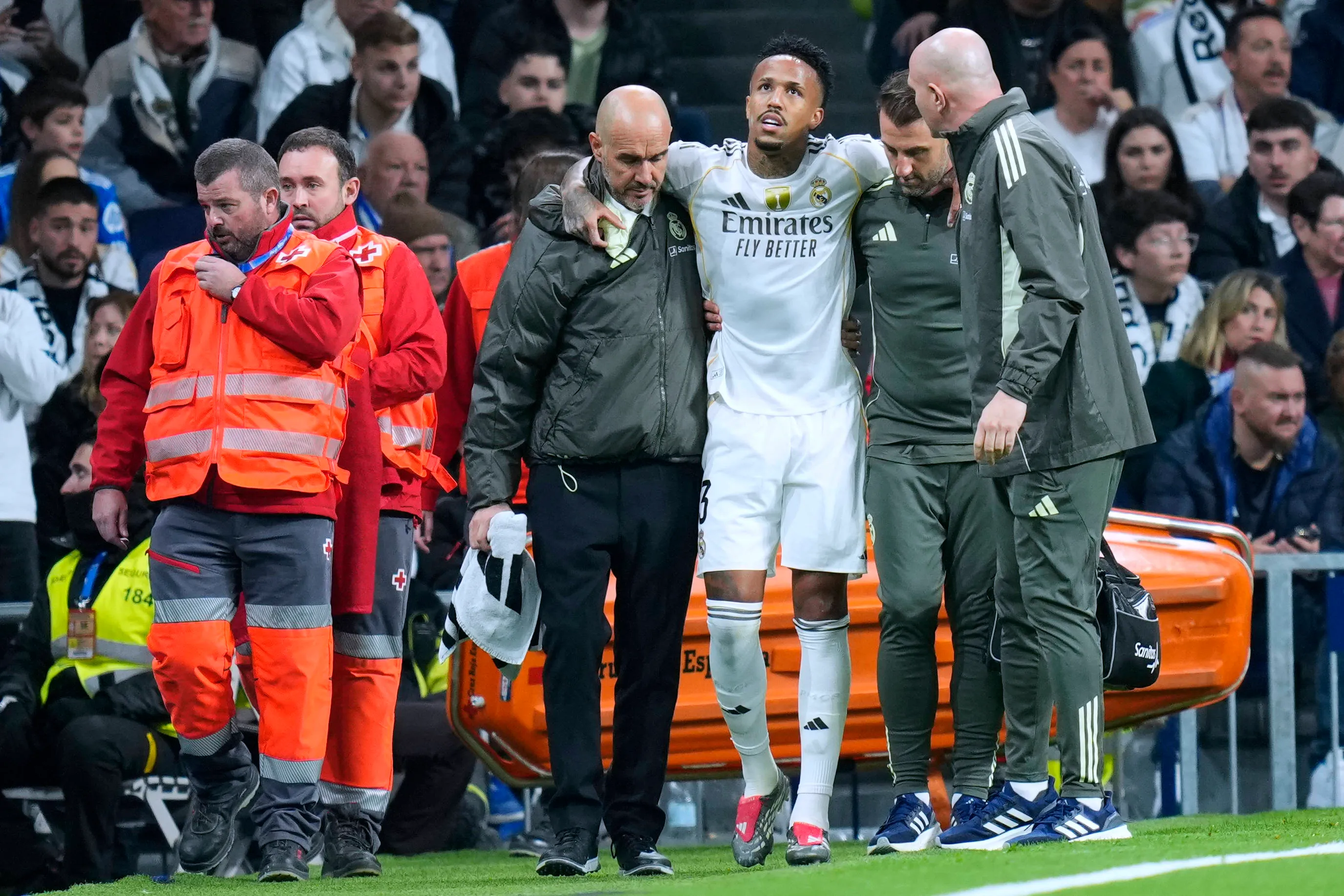 Militão, em campo, pelo Real Madrid