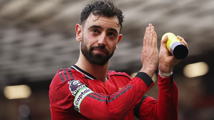 Bruno Fernandes após uma partida pelo Manchester United. Foto: Carl Recine/Getty Images