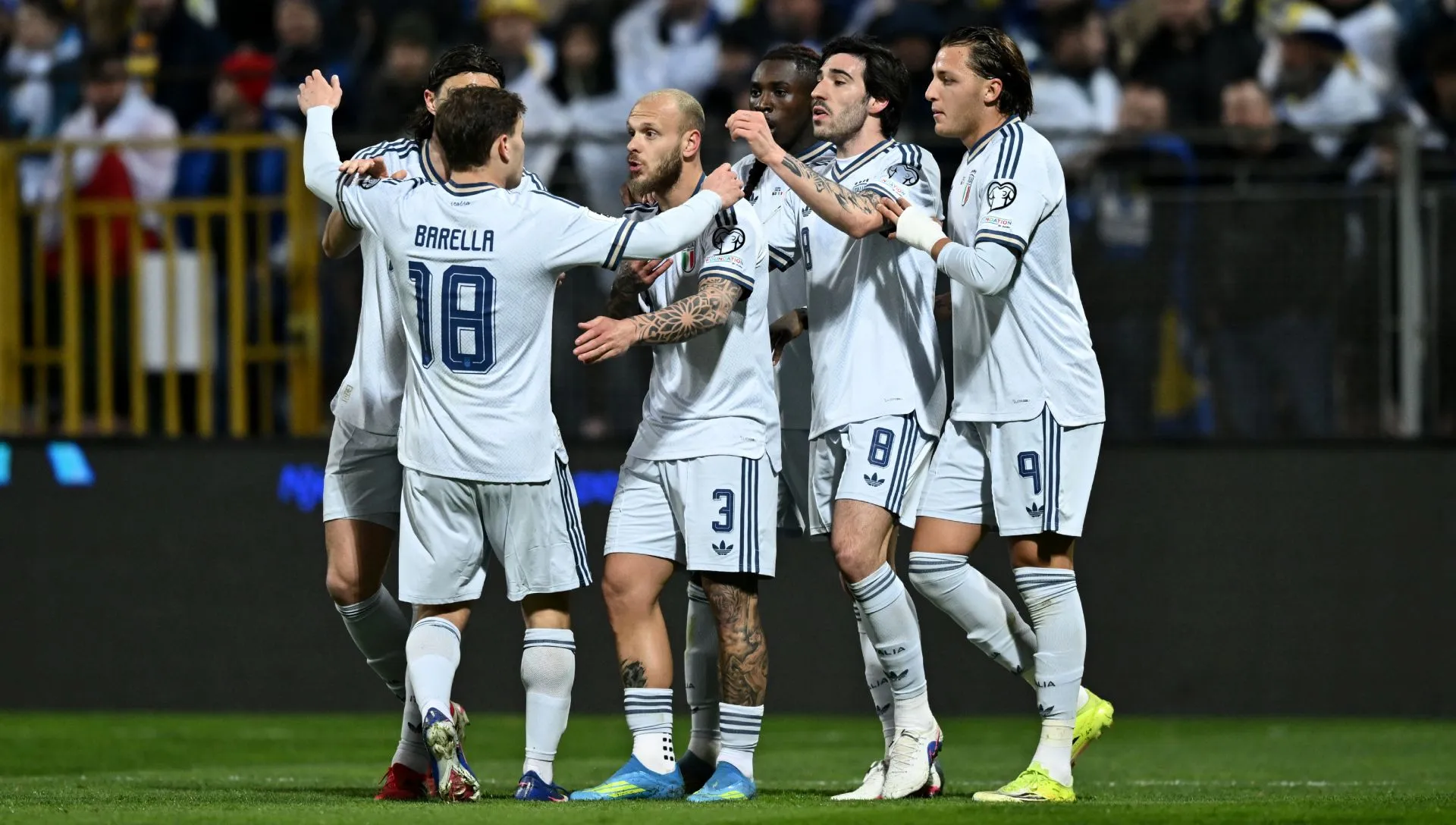 Itália durante partida das Eliminatórias da Copa do Mundo. Foto: Getty Images/Getty Images