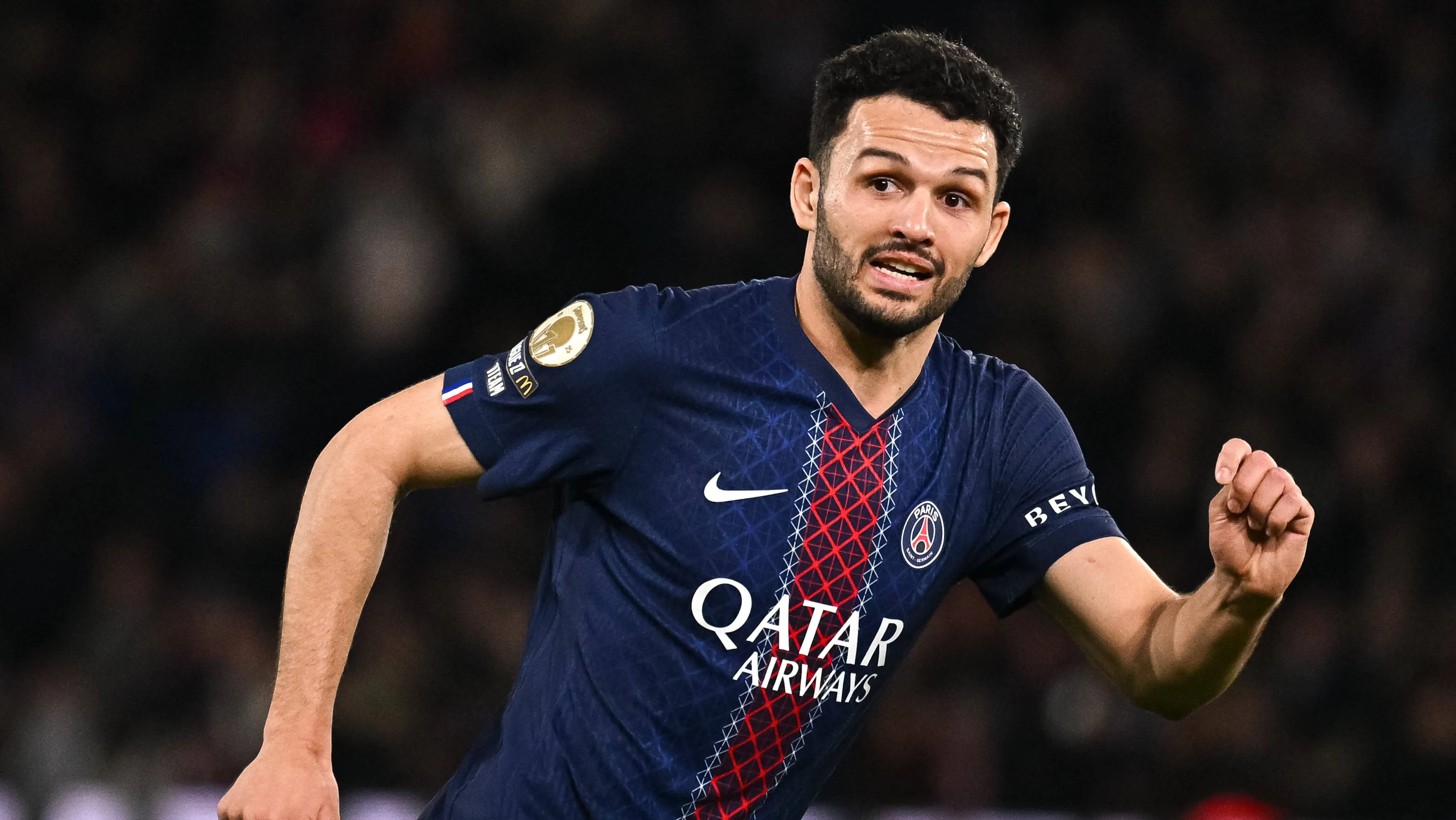 Gonçalo Ramos, alvo do Manchester United, em jogo do PSG. Foto: Imago