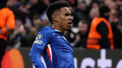 Estêvão em campo com as cores do Chelsea. Foto: Justin Setterfield/Getty Images