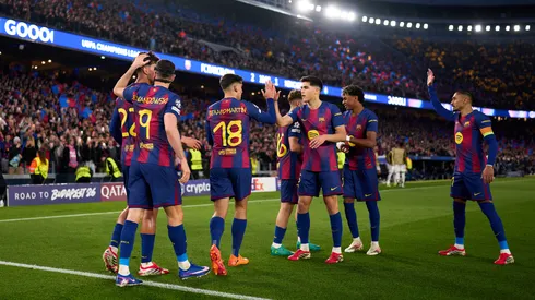 Torcida do Barcelona usa meme de LeBron James para motivar virada épica contra o Atlético de Madrid na Champions League. (Foto: Alex Caparros/Getty Images)