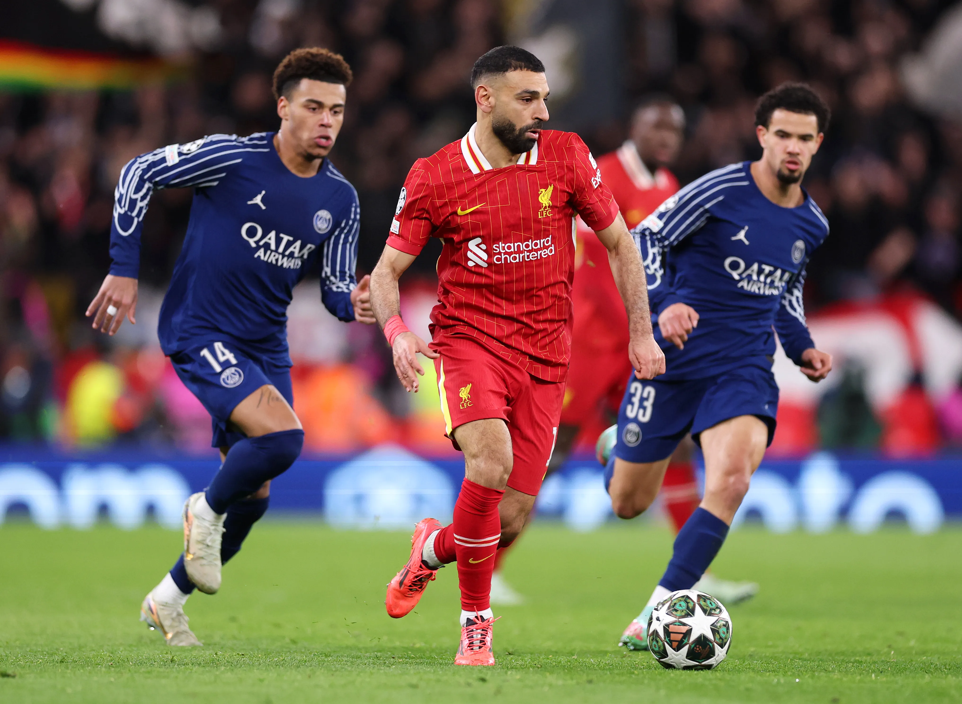 Liverpool x PSG. Foto: Julian Finney/Getty Images