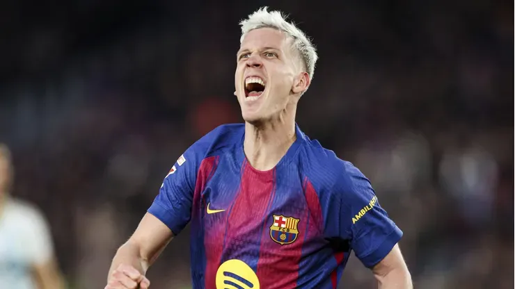 Dani Olmo comemora gol pelo Barça (Foto: Xavi Bonilla/DeFodi Images – IMAGO / NurPhoto)