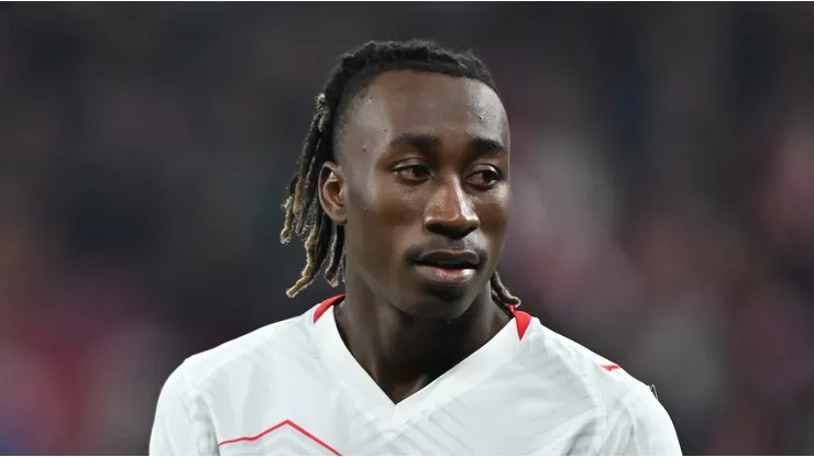 Liverpool se afasta de Yan Diomande após RB Leipzig oferecer renovação. (Photo by Sebastian Widmann/Getty Images)