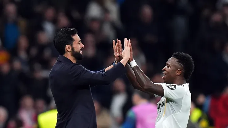 Arbeloa e Vini Jr. no real Madrid (Angel Martinez/Getty Images)