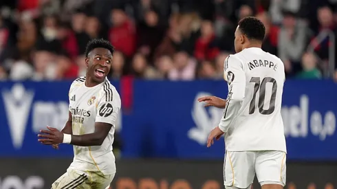 Vini Jr e Mbappé do Real Madrid (Juan Manuel Serrano Arce/Getty Images)