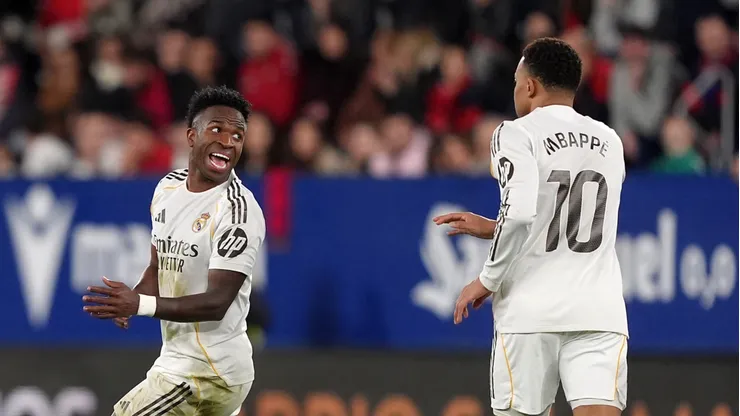 Vini Jr e Mbappé do Real Madrid (Juan Manuel Serrano Arce/Getty Images)