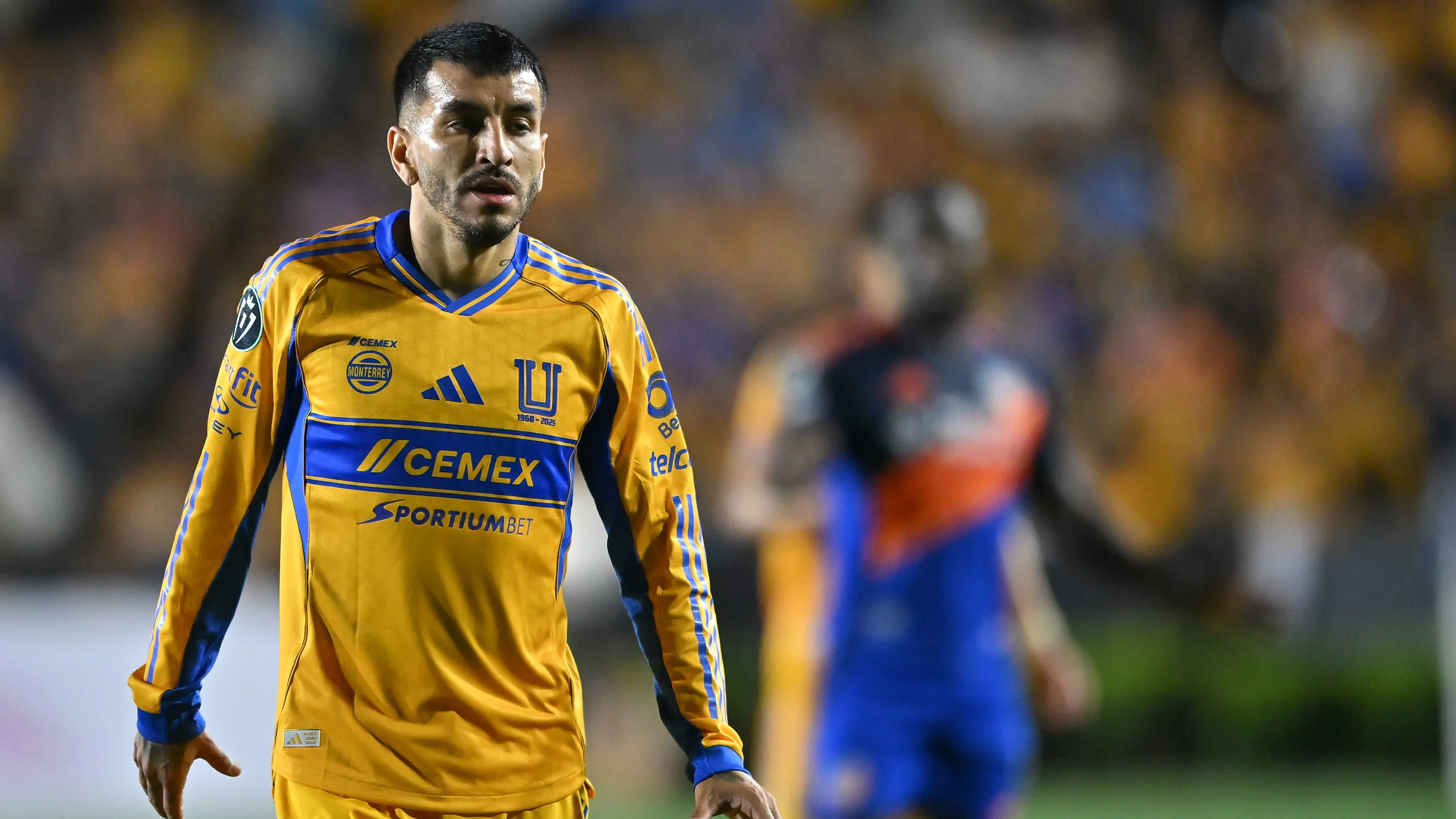 Ángel Correa, alvo do River Plate, em jogo do Tigres. Foto: Azael Rodriguez/Getty Images