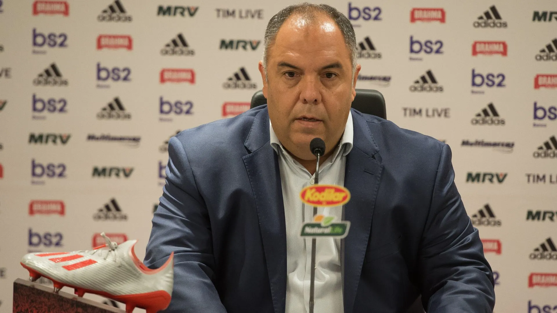 Marcos Braz se reuniu com o pai de Neymar (foto: Alexandre Vidal/Flamengo)