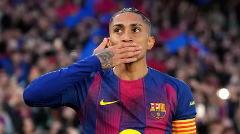 Raphinha, capitão do Barcelona. (Foto: Alex Caparros/Getty Images)