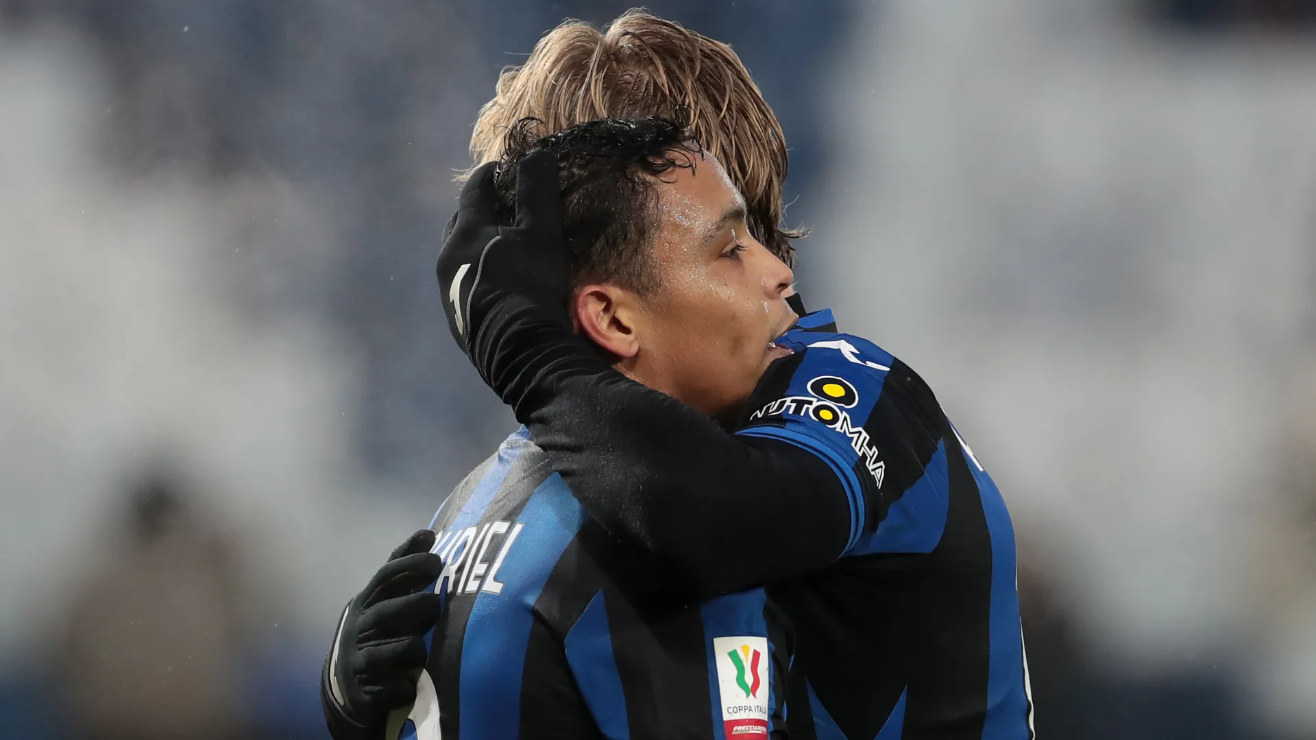 Luis Muriel comorando gol pela Atalanta