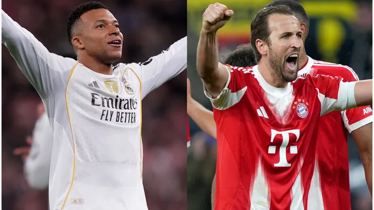 Mbappé e Kane carregam números que definem o confronto. Foto: Pau Barrena/ Juan Manuel Serrano Arce/Getty Images