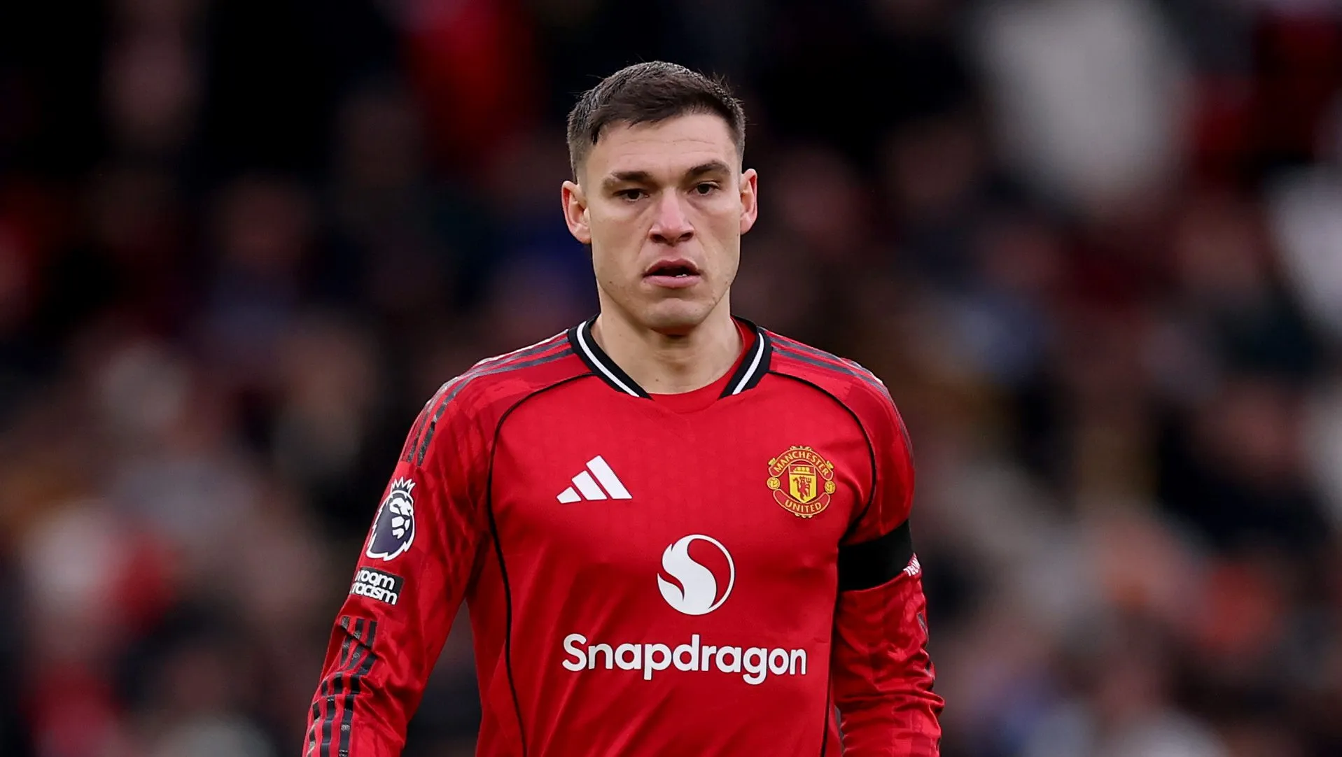 Ugarte em ação pelo Manchester United