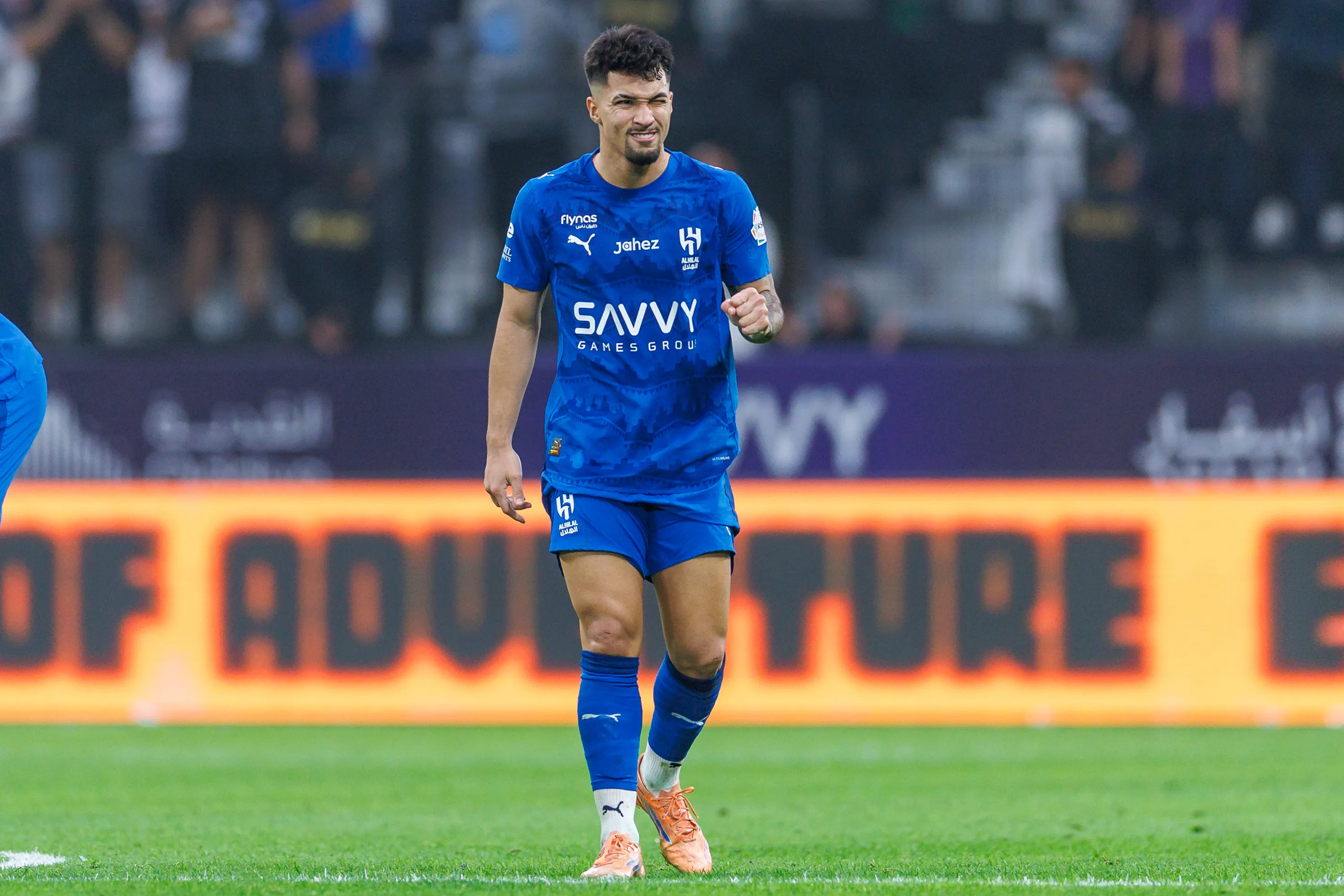 Marcos Leonardo comemora gol.  (Photo by Abdullah Ahmed/Getty Images)