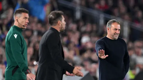 Hansi Flick critica arbitragem. David Ramos/Getty Images.