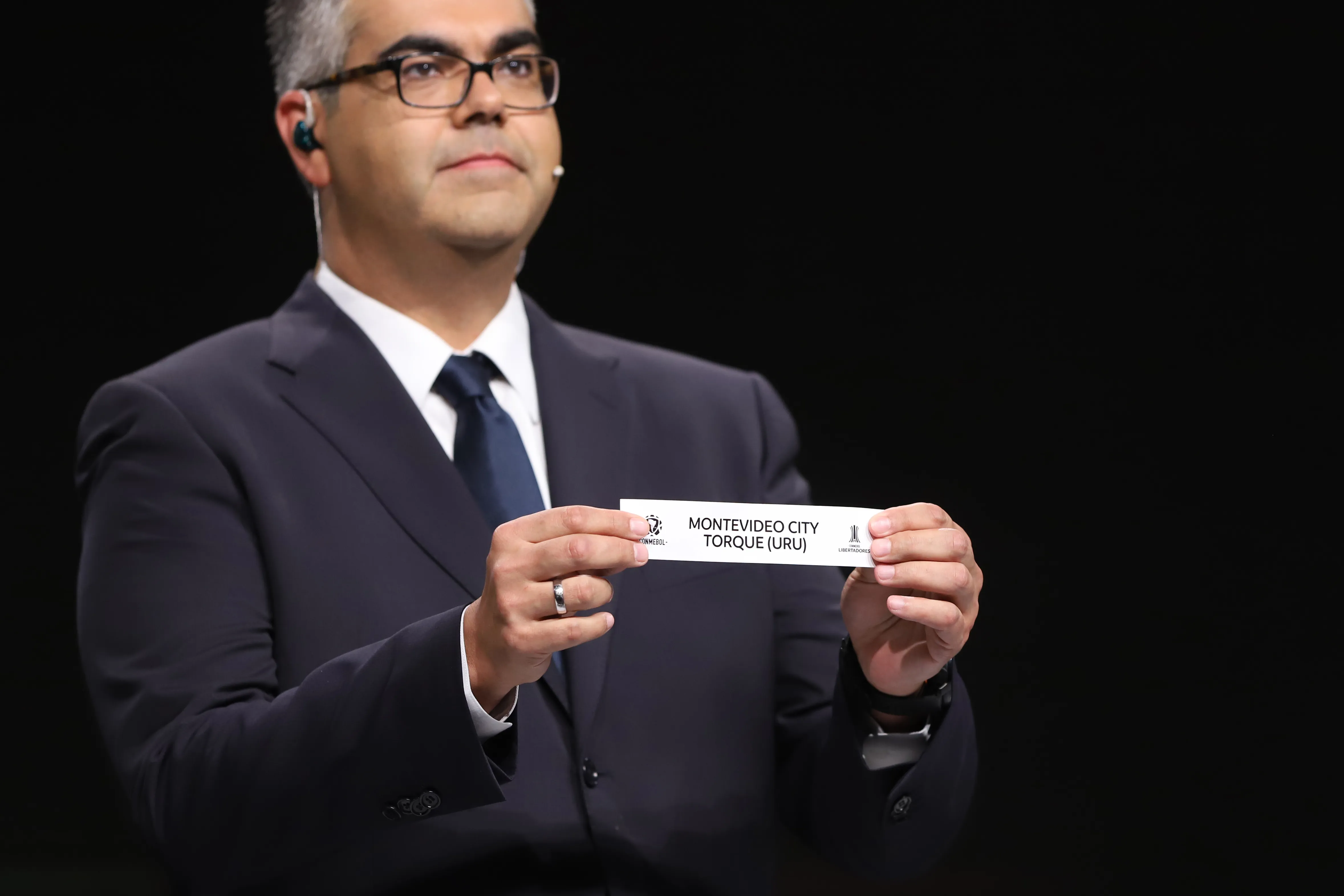 Montevideo City Torque no sorteio da Sul-Americana. (Foto: Nathalia Aguilar – Pool/Getty Images)