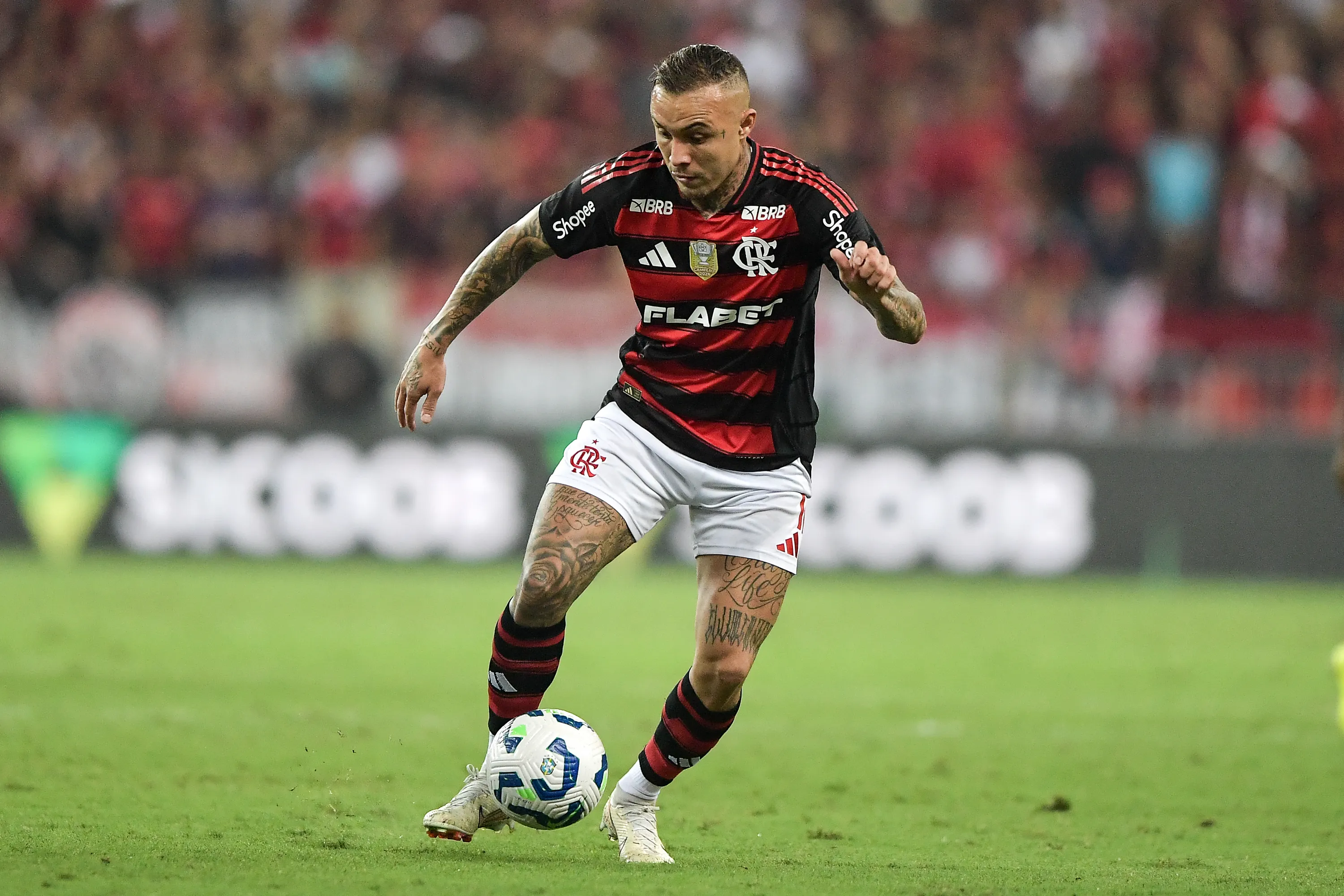 Cebolinha em ação pelo Flamengo. Foto: Thiago Ribeiro/AGIF