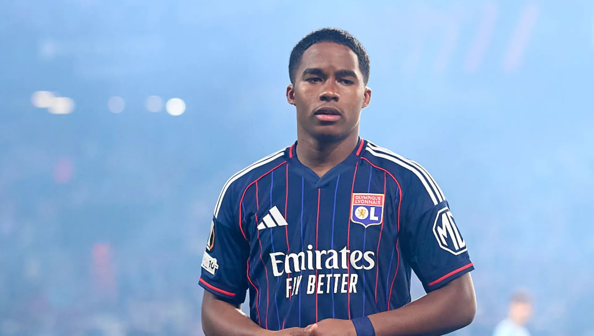 Endrick durante jogo do Lyon