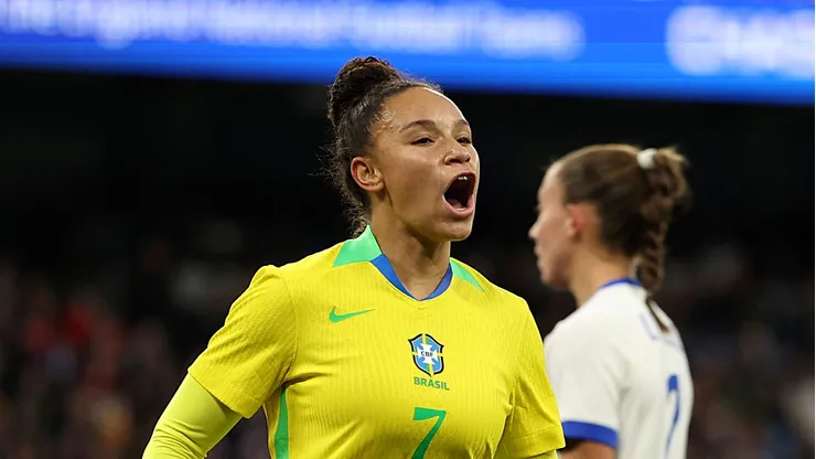 Dudinha pela Seleção Brasileira Feminina (Photo by Kate McShane/Getty Images)