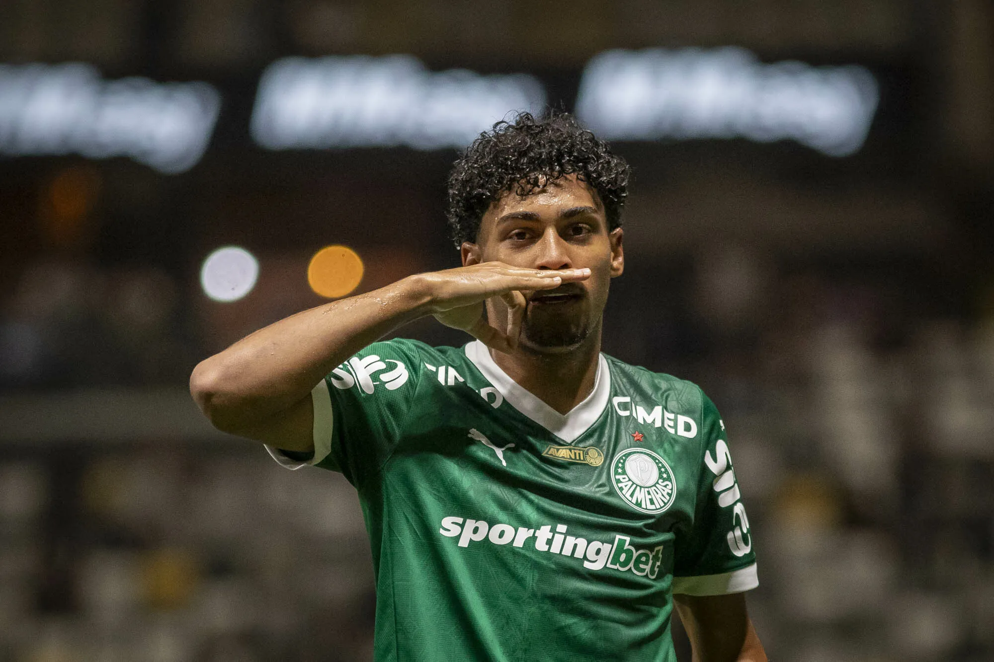 Luighi em ação pelo Palmeiras. Foto: Fernando Moreno/AGIF