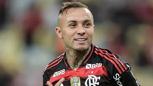 Everton Cebolinha em campo pelo Flamengo. Foto: Thiago Ribeiro/AGIF