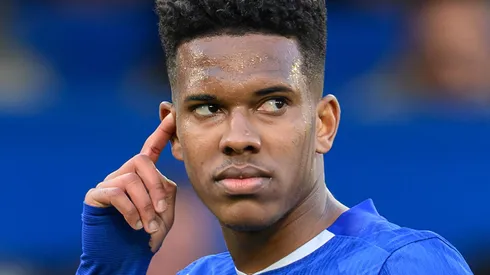 Estêvão durante derrota do Chelsea para o Manchester City. Foto: Imago