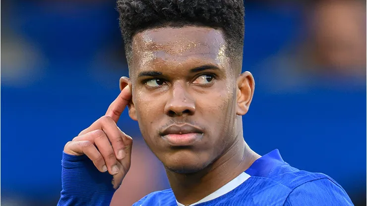 Estêvão durante derrota do Chelsea para o Manchester City. Foto: Imago