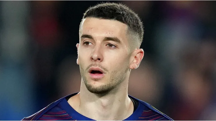 Marc Casadó durante jogo do Barcelona. (Photo by Alex Caparros/Getty Images)