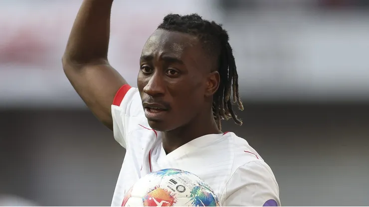 Yan Diomande pelo RB Leipzig. (Photo by Maja Hitij/Getty Images)